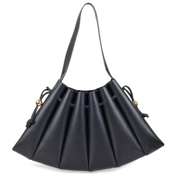 shoulder bags γυναικεία themoire μαύρο calipso vegan fabric