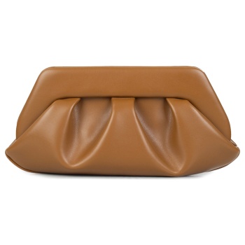 clutch γυναικεία themoire caramel tmcoemrn78 emera vegan
