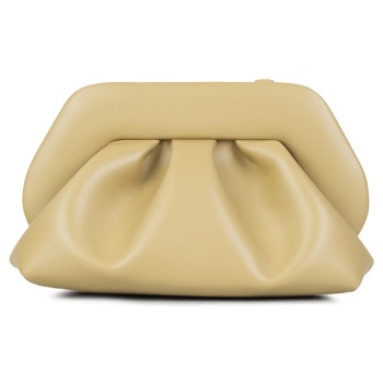 clutch γυναικεία themoire olive tmsr25tn24 tia vegan fabric