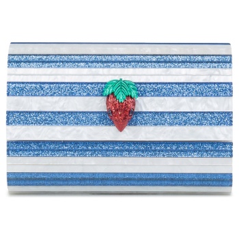 clutch γυναικεία kurt geiger μπλε-λευκό 4357219979 party