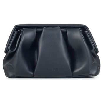 clutch γυναικεία themoire μαύρο tmcoafn1 afrodite vegan