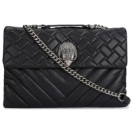 shoulder bags γυναικεία kurt geiger μαύρο 1100500109 leather xxl kensington bag 262