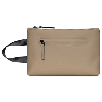 mini bags ανδρικά rains μπεζ 16250-133 cosmetic bag zip w3