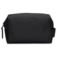 mini bags ανδρικά rains μαύρο 15580-01 wash bag small w3 262