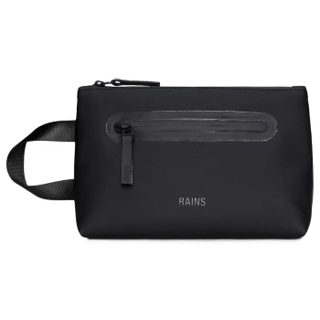 mini bags ανδρικά rains μαύρο 16250-01 cosmetic bag zip w3