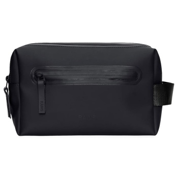 mini bags ανδρικά rains μαύρο 16000-01 wash bag zip w3 262