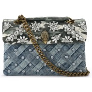 shoulder bags γυναικεία kurt geiger denim 5602799609 kensington bag crystals 262