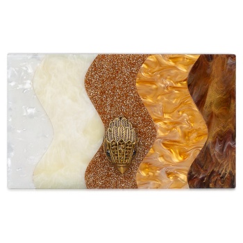 clutch γυναικεία kurt geiger gold combination 5569766979