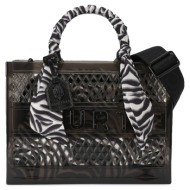 shopping γυναικεία kurt geiger μαύρο 5585300999 jelly small tote bag 262