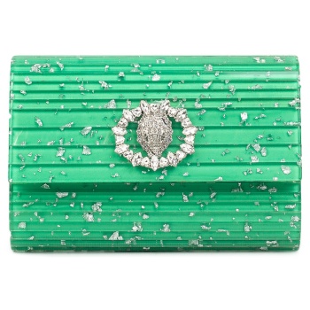 clutch γυναικεία kurt geiger πράσινο-ασημί 5374270979 party