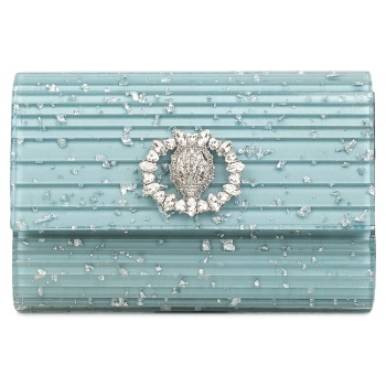 clutch γυναικεία kurt geiger μπλε-ασημί 5374282979 party