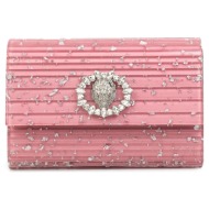 clutch γυναικεία kurt geiger ροζ-ασημί 5374298979 party eagle c clutch 262