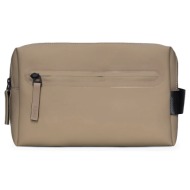 mini bags ανδρικά rains μπεζ 16000-133 wash bag zip w3 262