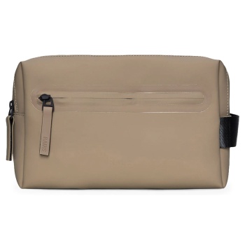 mini bags ανδρικά rains μπεζ 16000-133 wash bag zip w3 262