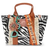 shopping γυναικεία kurt geiger μαύρο-άσπρο 2043801069 southbank small shopper 262