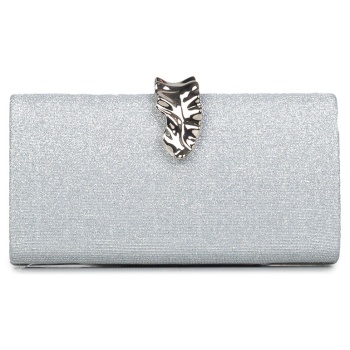 clutch γυναικεία albano ασημί c2001 262