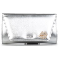clutch γυναικεία albano ασημί c1088 262