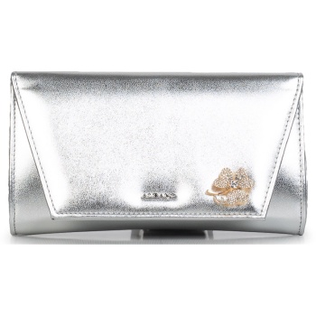 clutch γυναικεία albano ασημί c1088 262