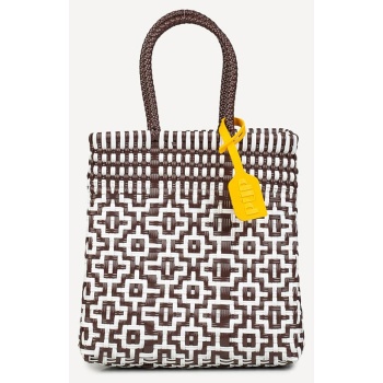shopping γυναίκα pup καφέ-λευκό handbag nomad small vs1412 σε προσφορά