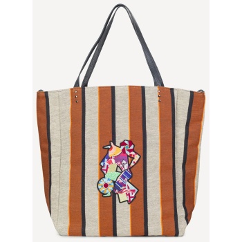 shopping γυναίκα ames bags πορτοκαλί nostos stripes 3dmino σε προσφορά