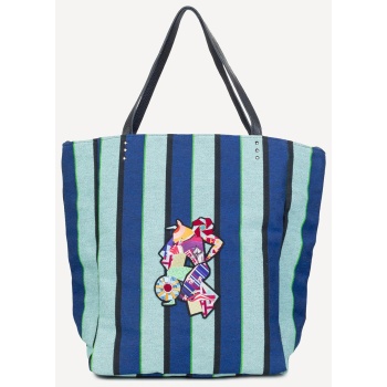 shopping γυναίκα ames bags μπλε nostos stripes 3dmino 895 σε προσφορά