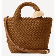 χιαστί γυναίκα naghedi teak st. barths petit tote beads sn03011qjtea