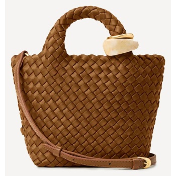 χιαστί γυναίκα naghedi teak st. barths petit tote beads