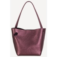 shoulder bags γυναίκα park house μώβ μεταλλικό diagonal metal -
