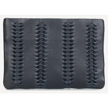 clutch γυναίκα park house μαύρο fishbone clutch asc01-black