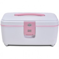 beauty case bubule 1011 λευκο/ροζ