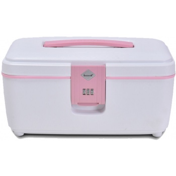 beauty case bubule 1011 λευκο/ροζ σε προσφορά