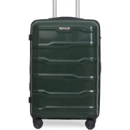 βαλιτσα μεγαλη με προεκταση amber αμ1014/70 πρασινο