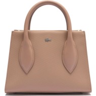 τσαντα χειρος lacoste nf4761dz n81 σκουρο μπεζ