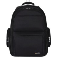 σακιδιο πλατης amber με τροχους και θηκη laptop am2026 μαυρο