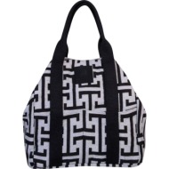 τσαντα θαλασσης greenwich polo club 3839 black/grey (35χ40χ38cm)
