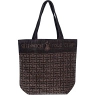 τσαντα θαλασσης greenwich polo club 4004 brown (55χ40cm)