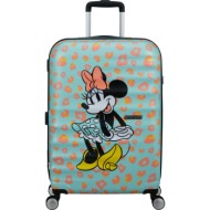 βαλιτσα american tourister disney wavebraker medium spinner 67/26 minnie pastel dots