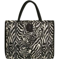 τσαντα θαλασσης greenwich polo club 4038 black/taupe (46x36cm)
