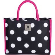 τσαντα θαλασσης greenwich polo club 4068 black/fuschia (46x36cm)