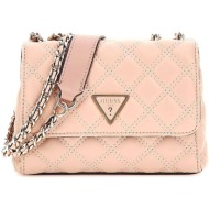 τσαντα ωμου guess giully mini 2 comp cnvrtbl flp hwqg8748740 lbg ανοιχτο ροζ