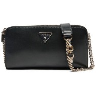 τσαντα ωμου guess daryna status crossbody hwvg9493120 μαυρο
