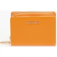 γυναικείο πορτοφόλι με μαγνητικό κούμπωμα - πορτοκαλί