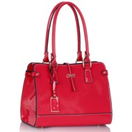 1326 ls γυναικεία τσάντα ώμου ls00306 - ροζ-ροζ
