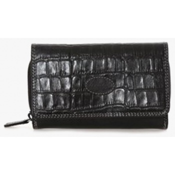 δερμάτινο γυναικείο πορτοφόλι (171-22025-black)