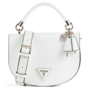 guess gizele mini saddle crossbody wvg919577 white σε προσφορά