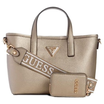 guess latona mini tote wbg921175 pewter σε προσφορά