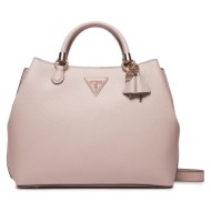 guess gizele 2 compartment satchel wvg919505 light rose