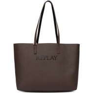 replay γυναικεια τσαντα fw3553.001.a0485a 1583 brown cocoa + black