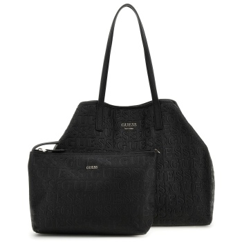 guess τσαντα vikky ii large 2 in 1 tote hwbg9318290 black