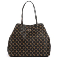 guess γυναικεια τσαντα victtoria lrg 2 in 1 tote hwepq951429 brown